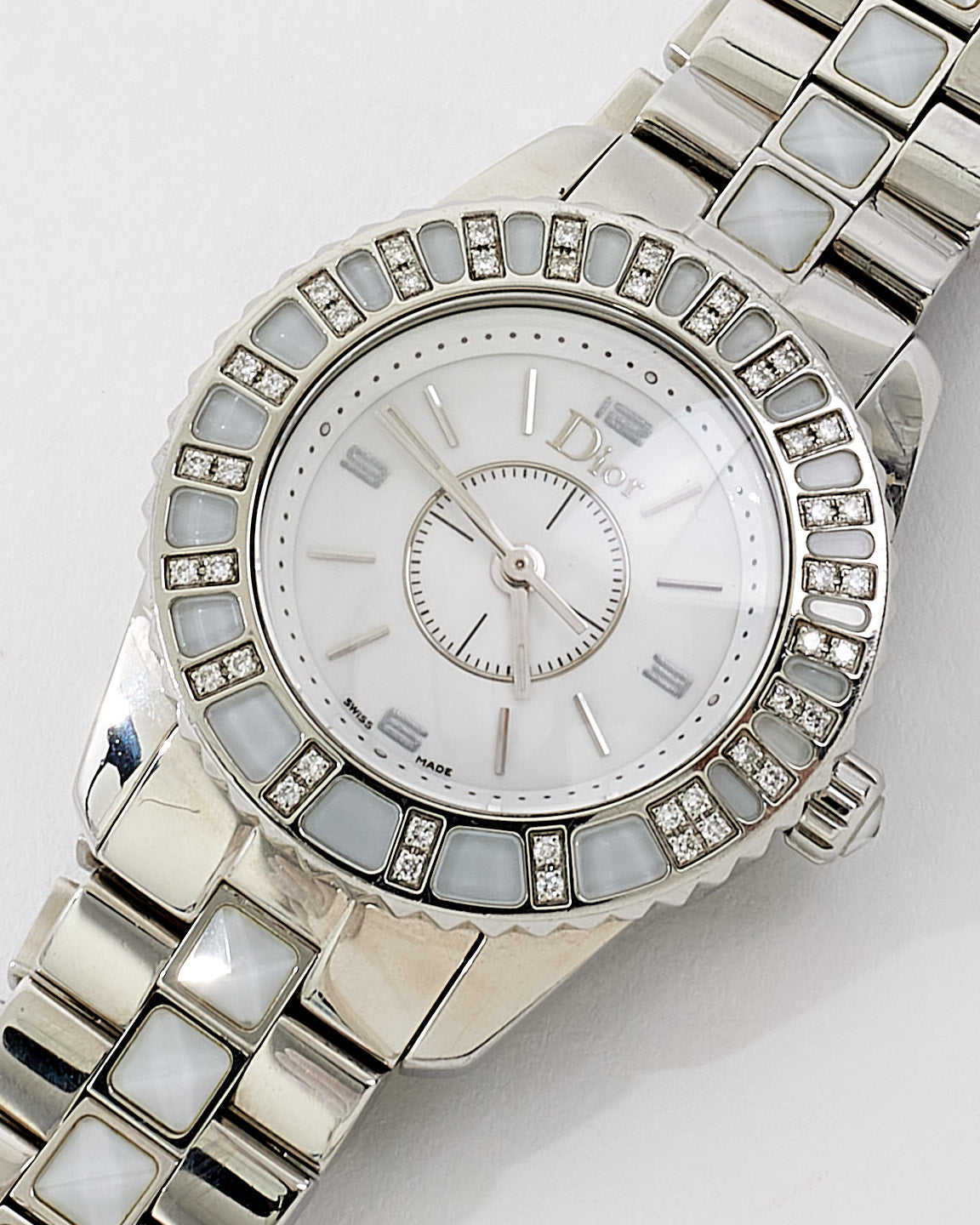 Dior Stainless Steel  Diamond Crystal Sapphire 29mm Quartz Watch