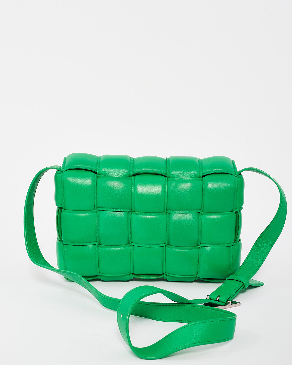 Bottega Veneta Parakeet Green Intrecciato Padded Cassette Crossbody Bag