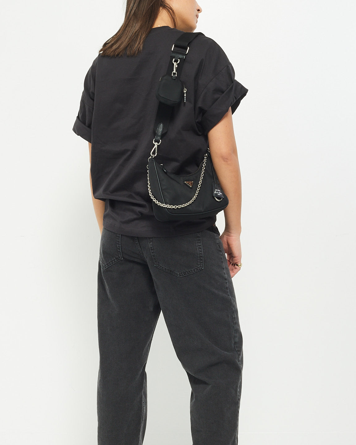 Prada Black Nylon Tessuto 2005 Re-edition Crossbody Bag