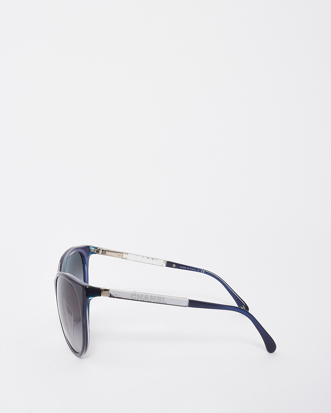Chanel Blue Acetate Cat Eye Frame Collection Mirror Sunglasses - 5169