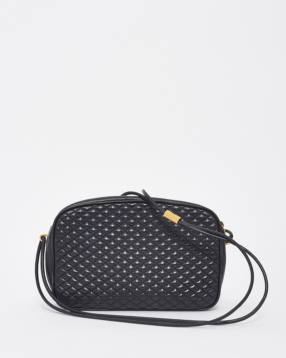 Sac appareil photo en cuir monogramme YSL Victoire en cuir noir Saint Laurent