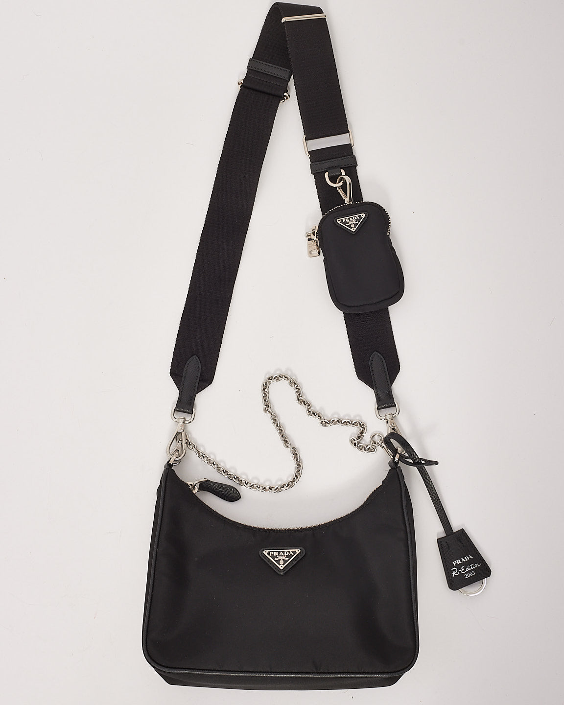 Prada Black Nylon Tessuto 2005 Re-edition Crossbody Bag