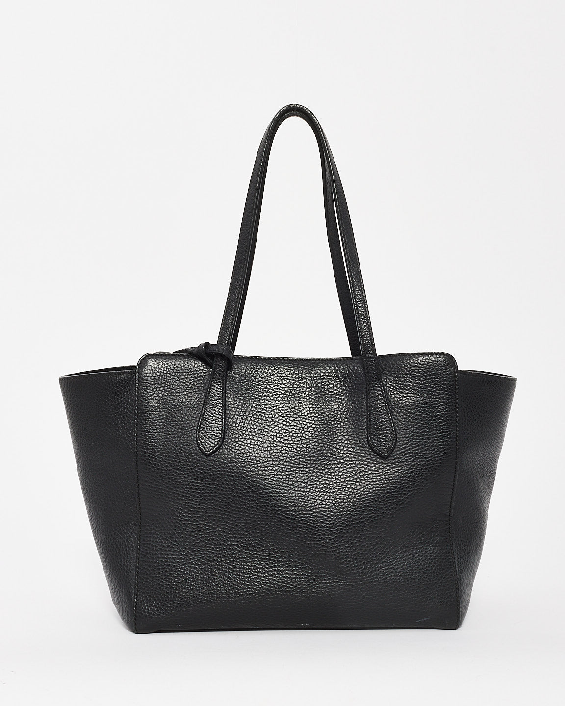 Gucci Black Pebbled Leather Small Swing Tote