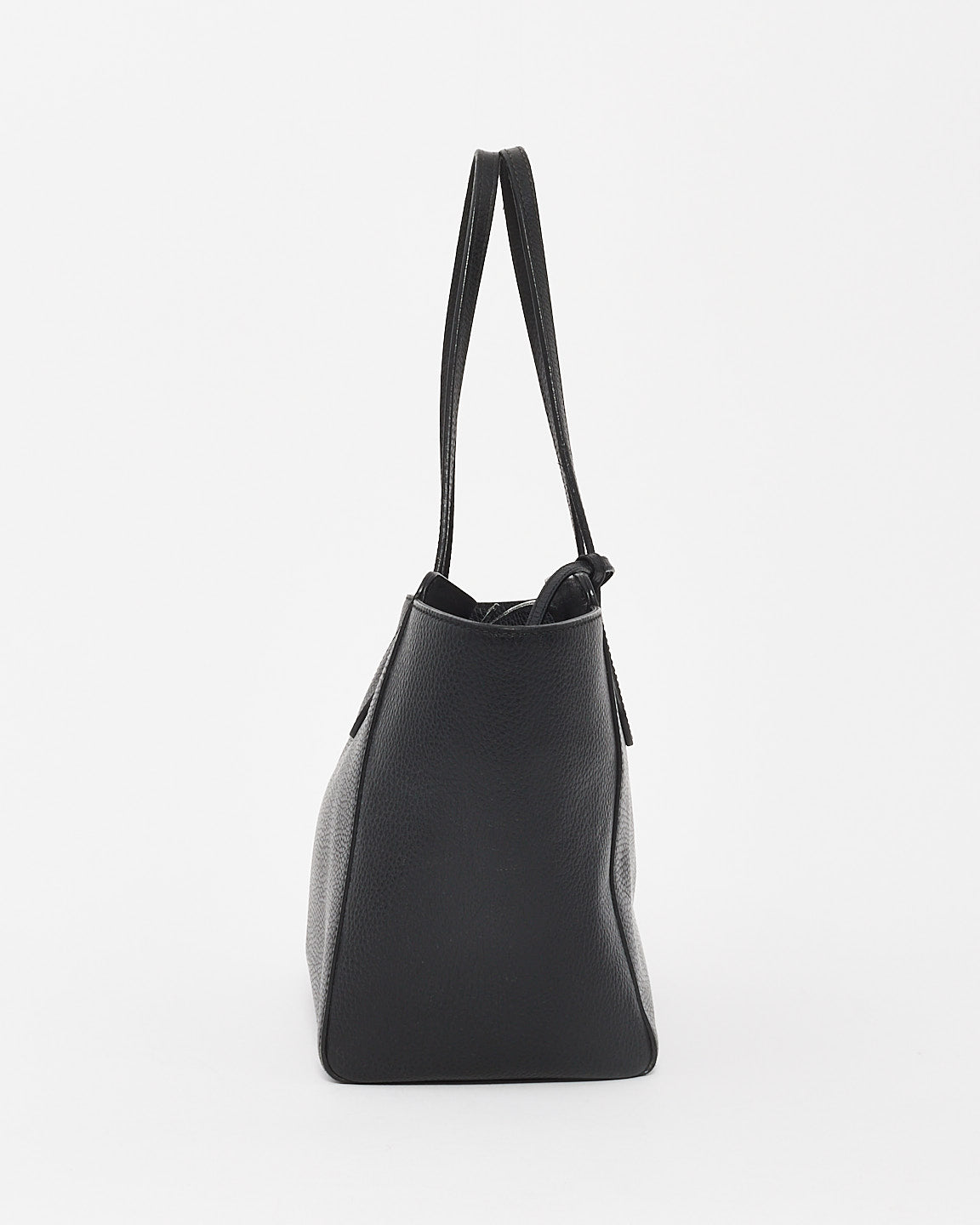 Gucci Black Pebbled Leather Small Swing Tote