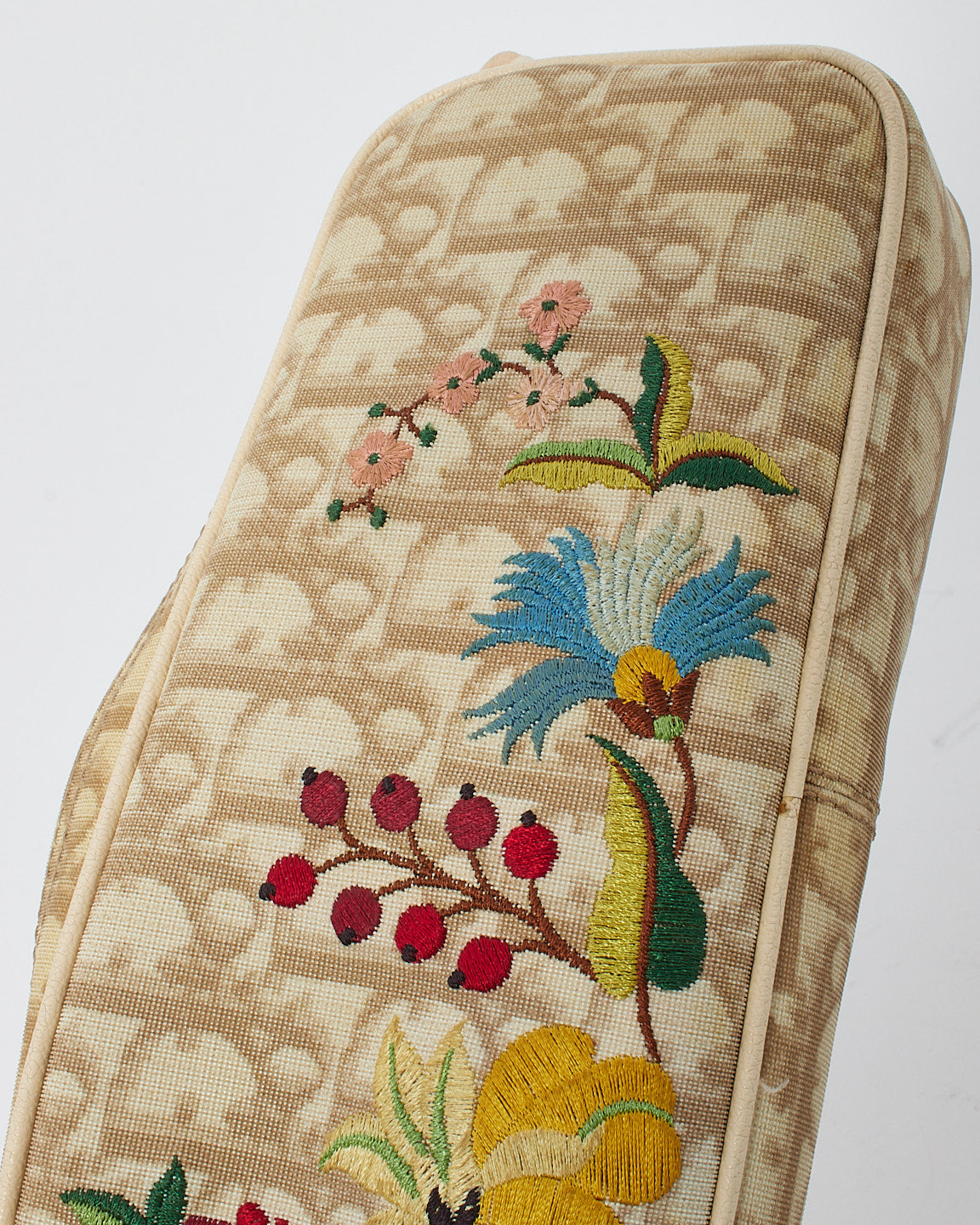 Dior Vintage Monogram Oblique Flowers Mini Pochette Shoulder Bag