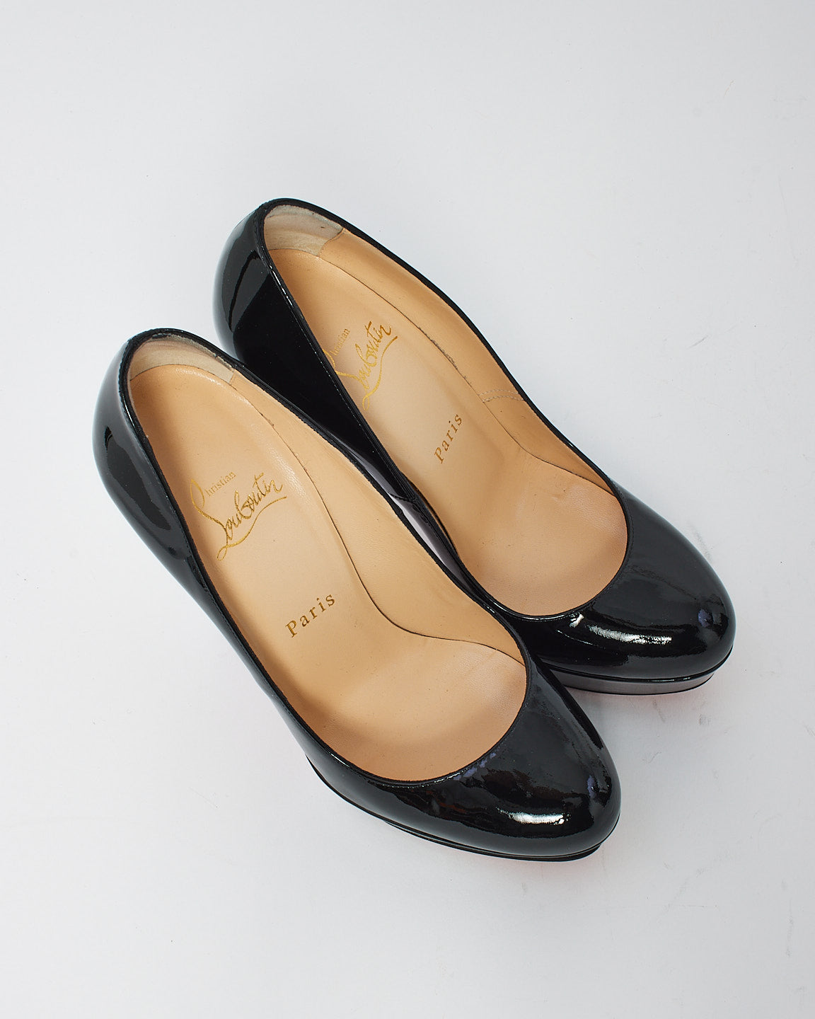 Christian Louboutin Plate-forme vernie noire Bianca 120 mm Escarpins - 37