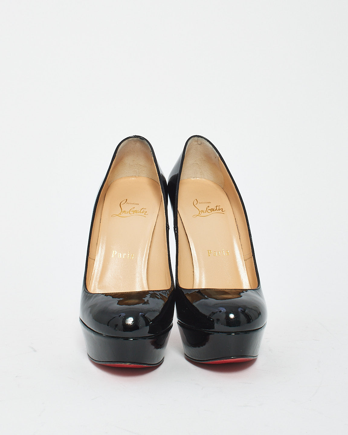 Christian Louboutin Plate-forme vernie noire Bianca 120 mm Escarpins - 37