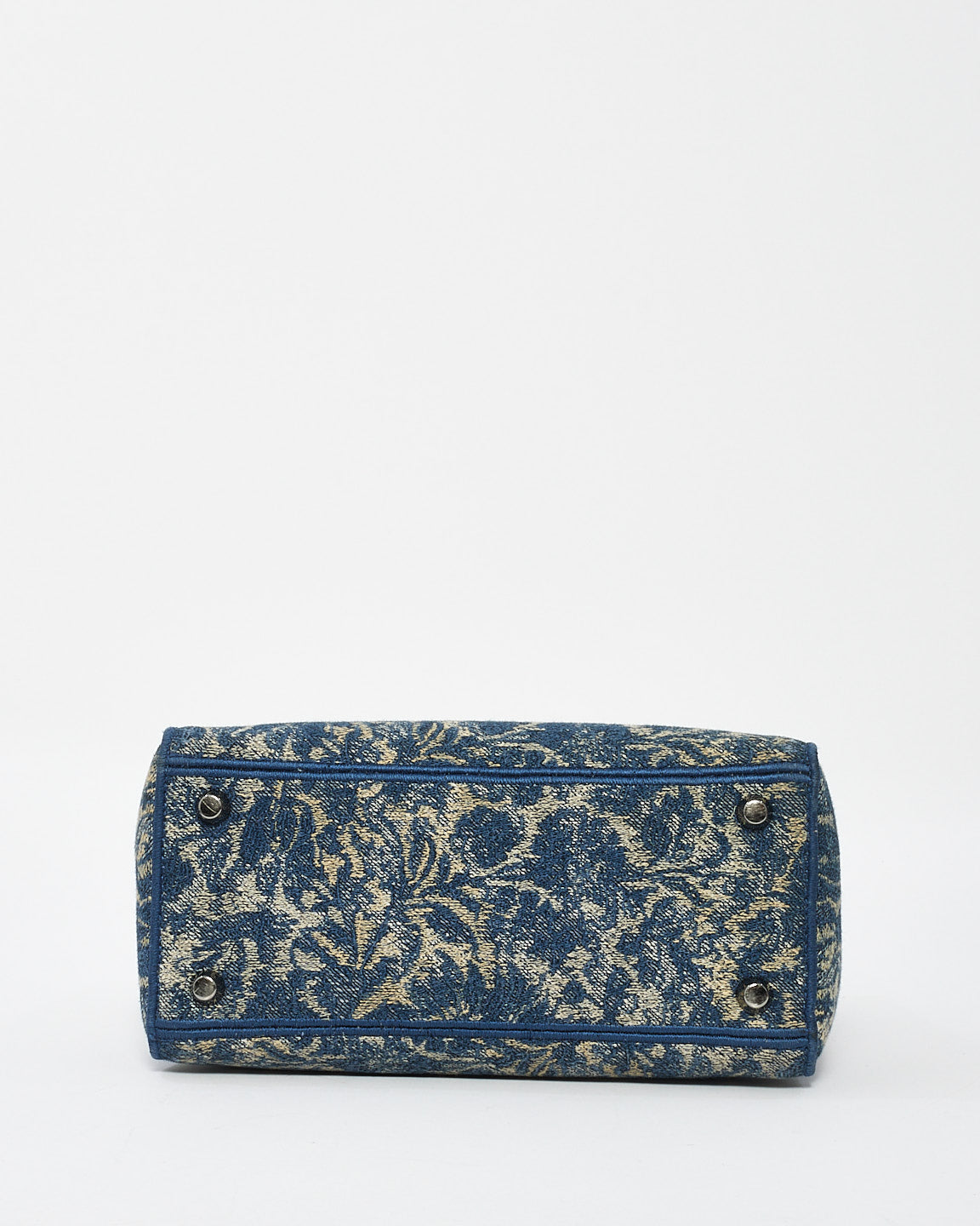 Dior Blue Denim Jardin Magique Embroidery Canvas Medium Lady D-Lite Bag