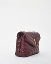 Saint Laurent Burgundy Matlassé Leather Small Loulou Shoulder Bag