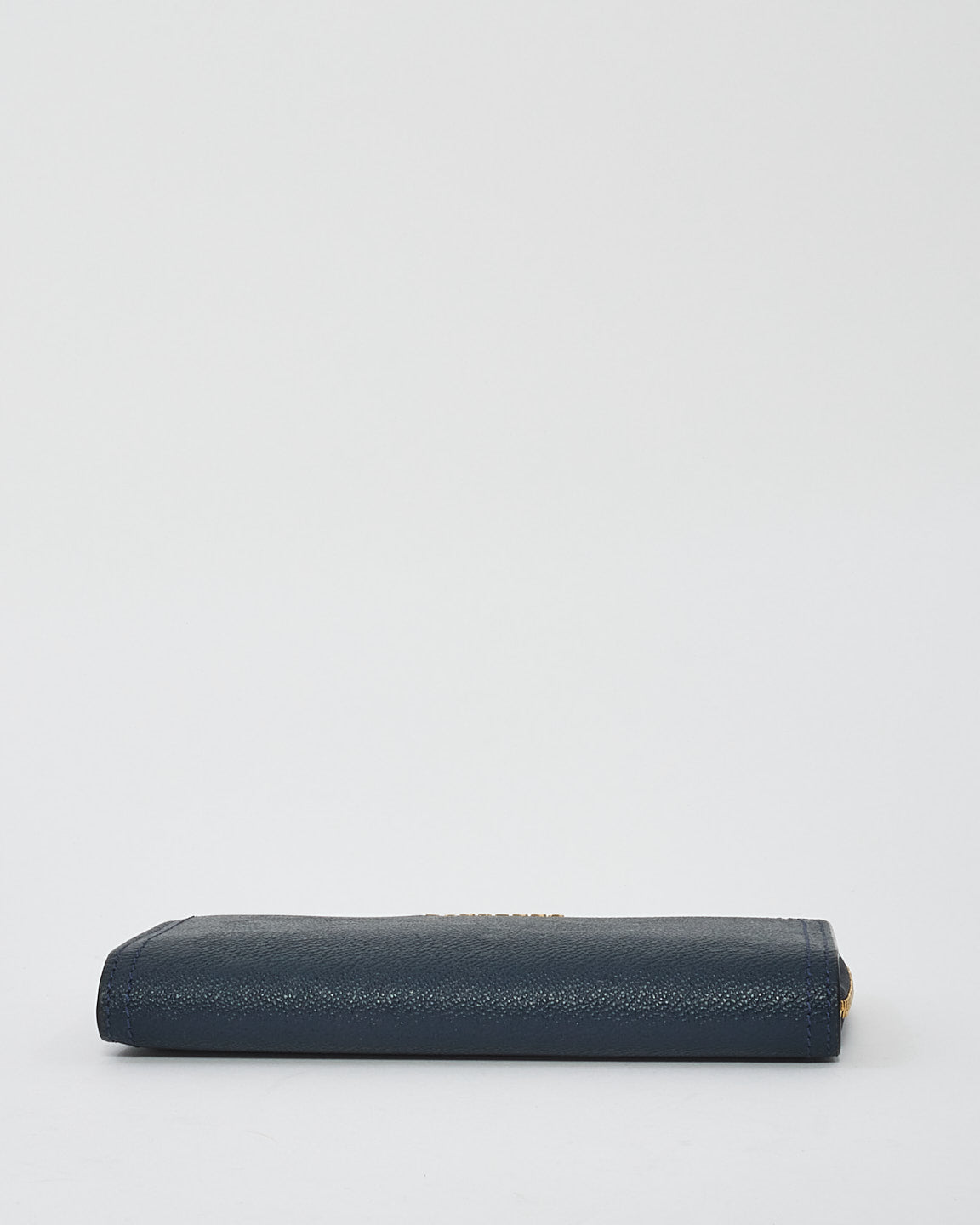 Portefeuille long zippé en cuir bleu marine Burberry