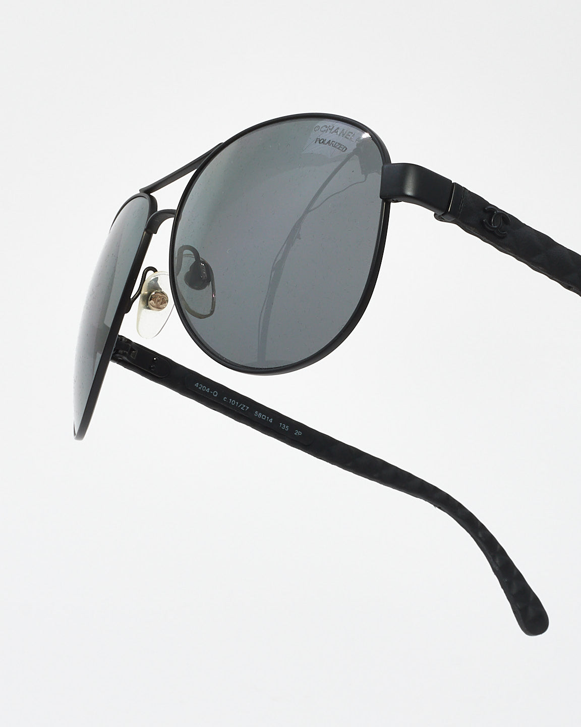 Lunettes de soleil aviateur noir mat Chanel - 4204Q