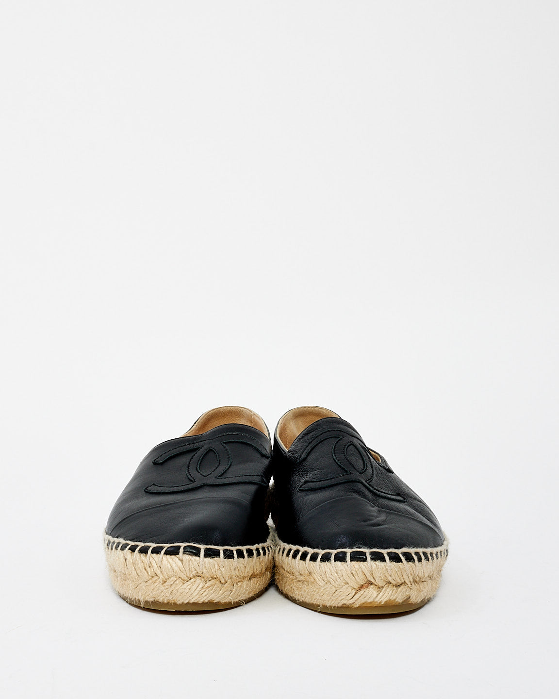 Espadrilles en cuir noir Chanel - 36