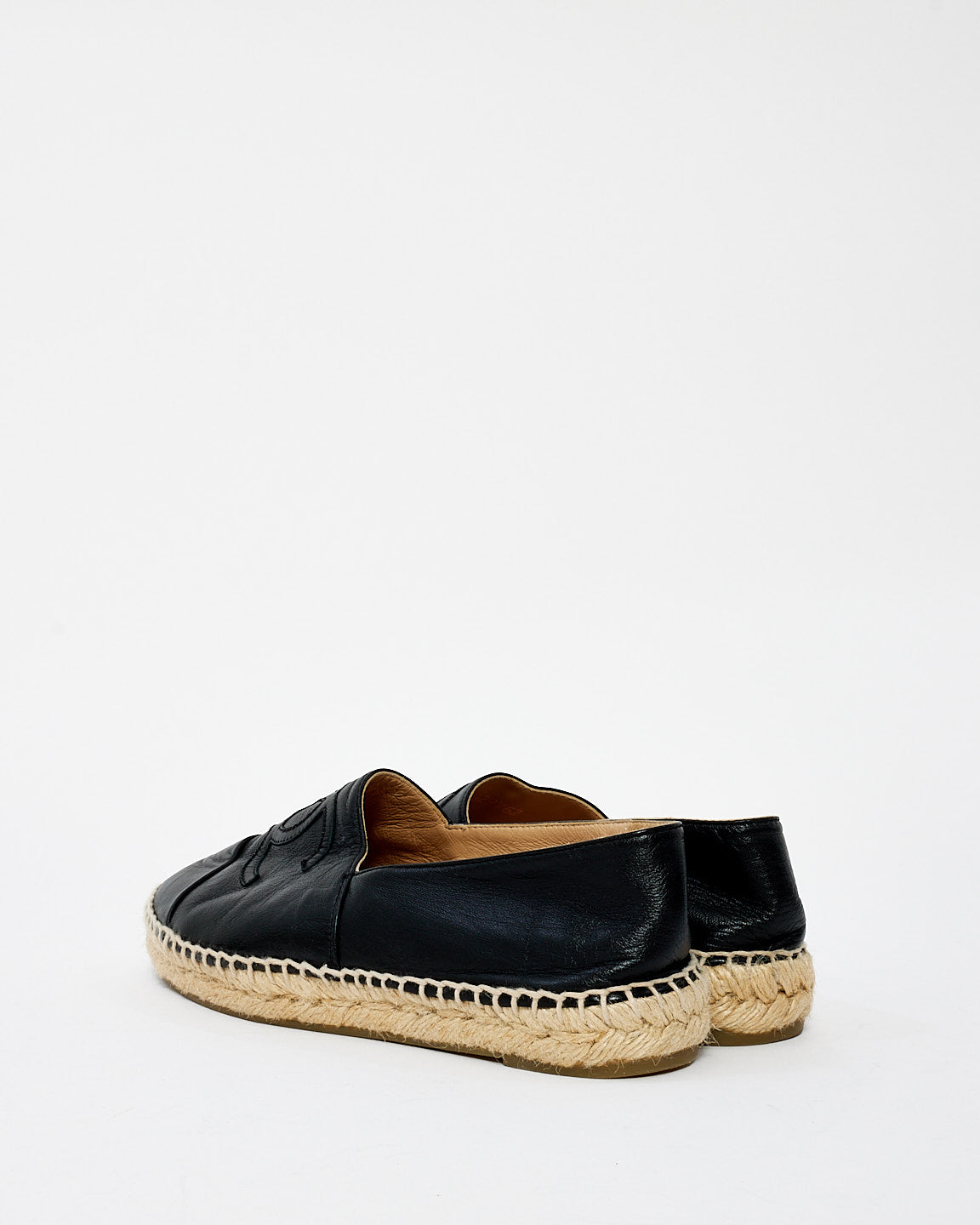 Espadrilles en cuir noir Chanel - 36