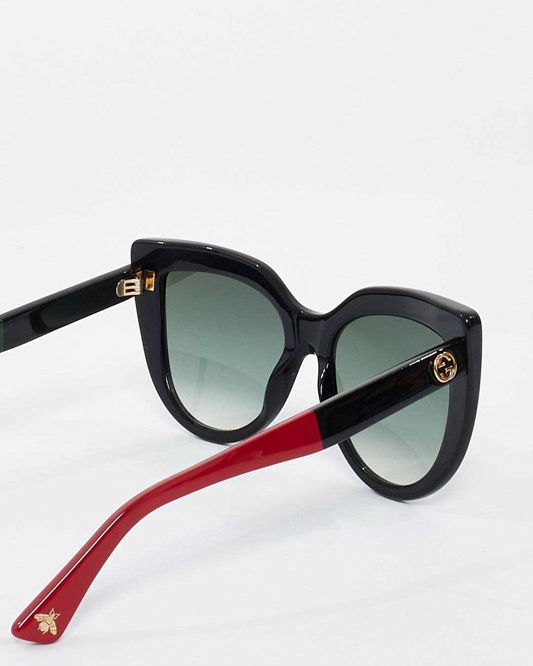 Gucci Black Acetate Cat Eye Frame Sunglasses