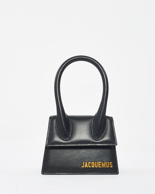 Jacquemus Black Leather Mini  'Le Chiquito' Bag