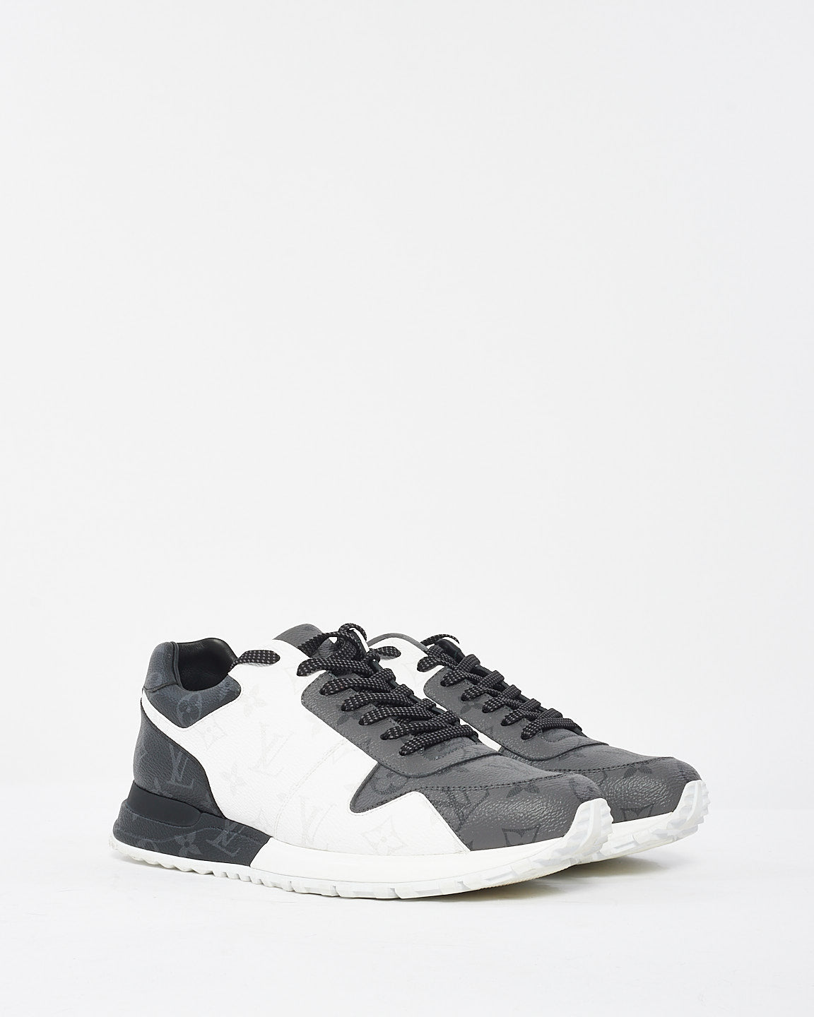 Louis Vuitton Men's Black & White Monogram Runaway Sneakers - 7