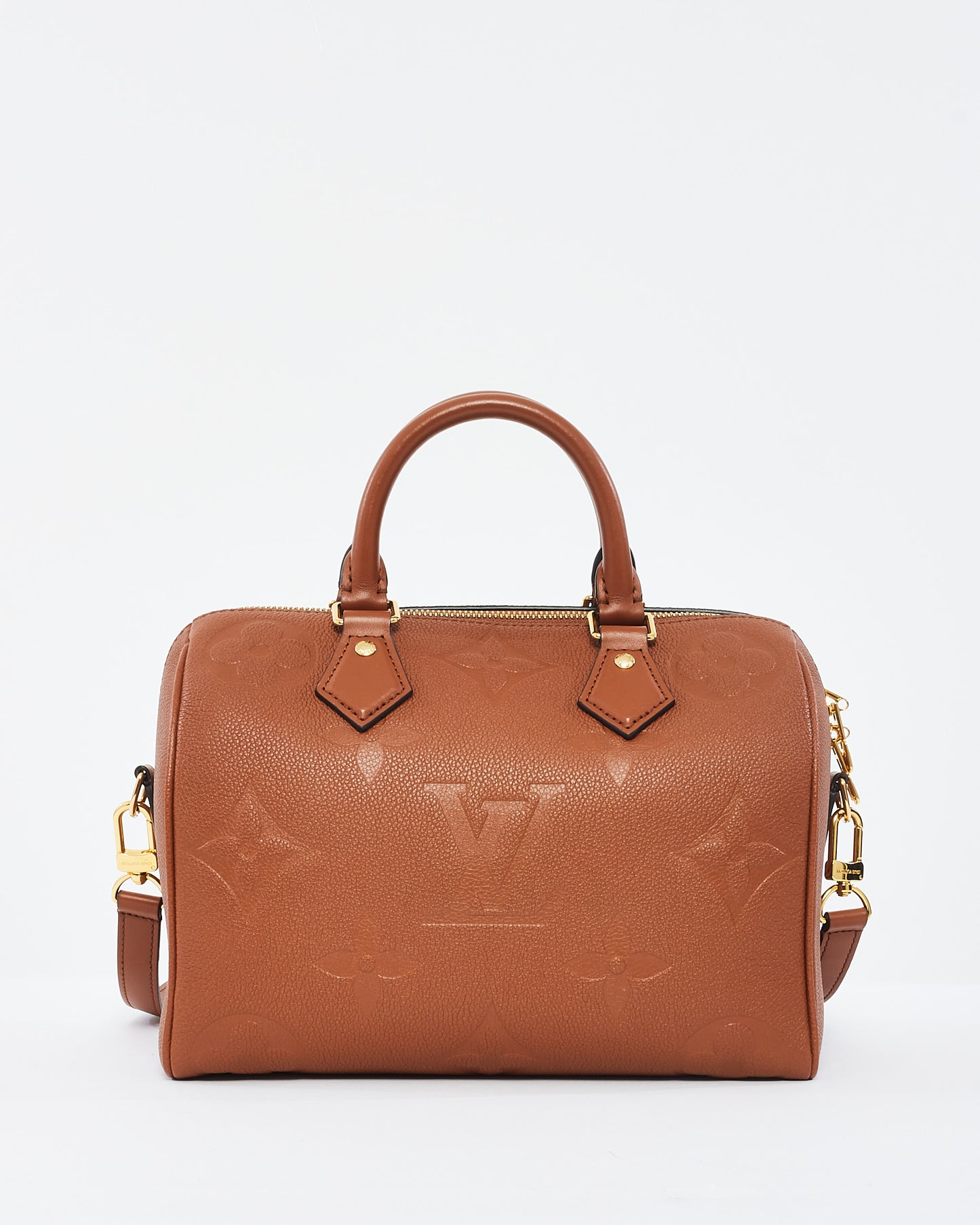 Louis Vuitton Cognac Monogram Empreinte Leather Bandoulière Speedy 25