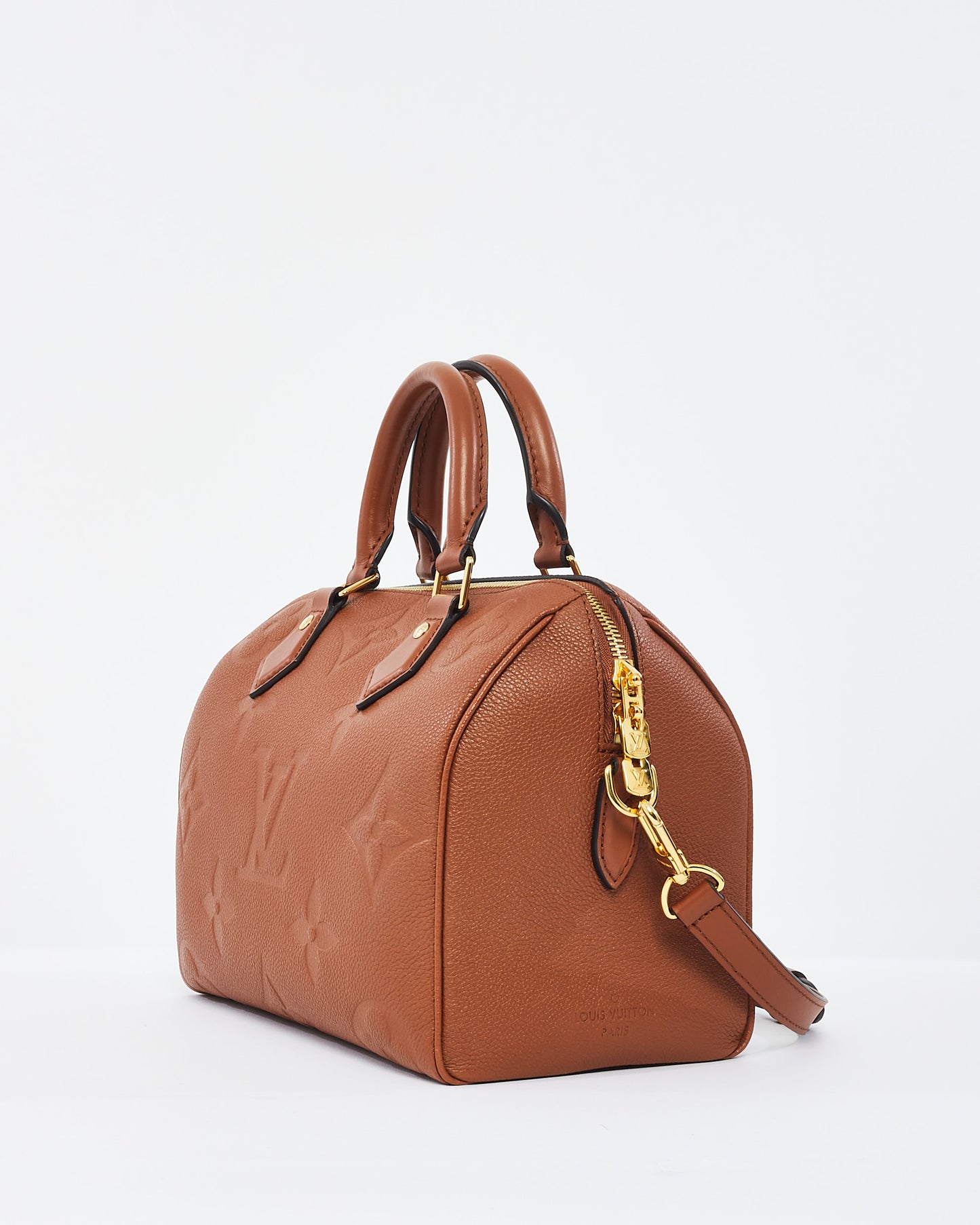Louis Vuitton Cognac Monogram Empreinte Leather Bandoulière Speedy 25