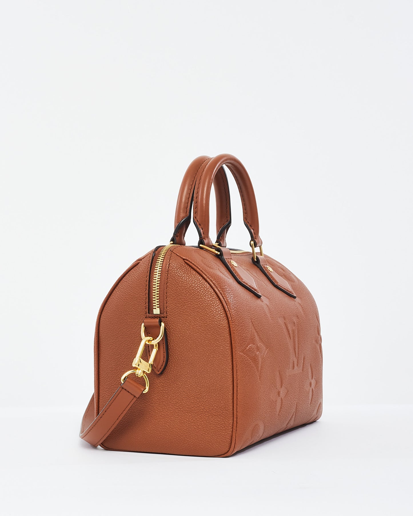 Louis Vuitton Cognac Monogram Empreinte Leather Bandoulière Speedy 25