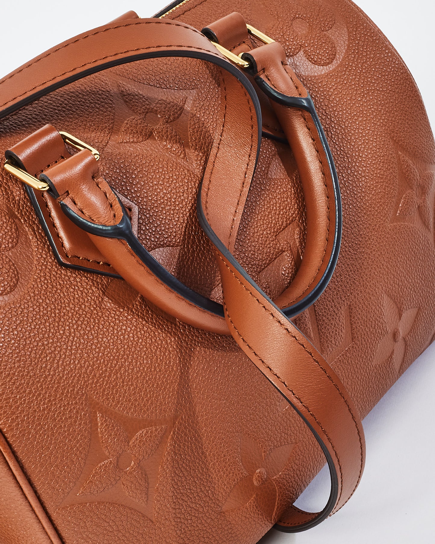 Louis Vuitton Cognac Monogram Empreinte Leather Bandoulière Speedy 25