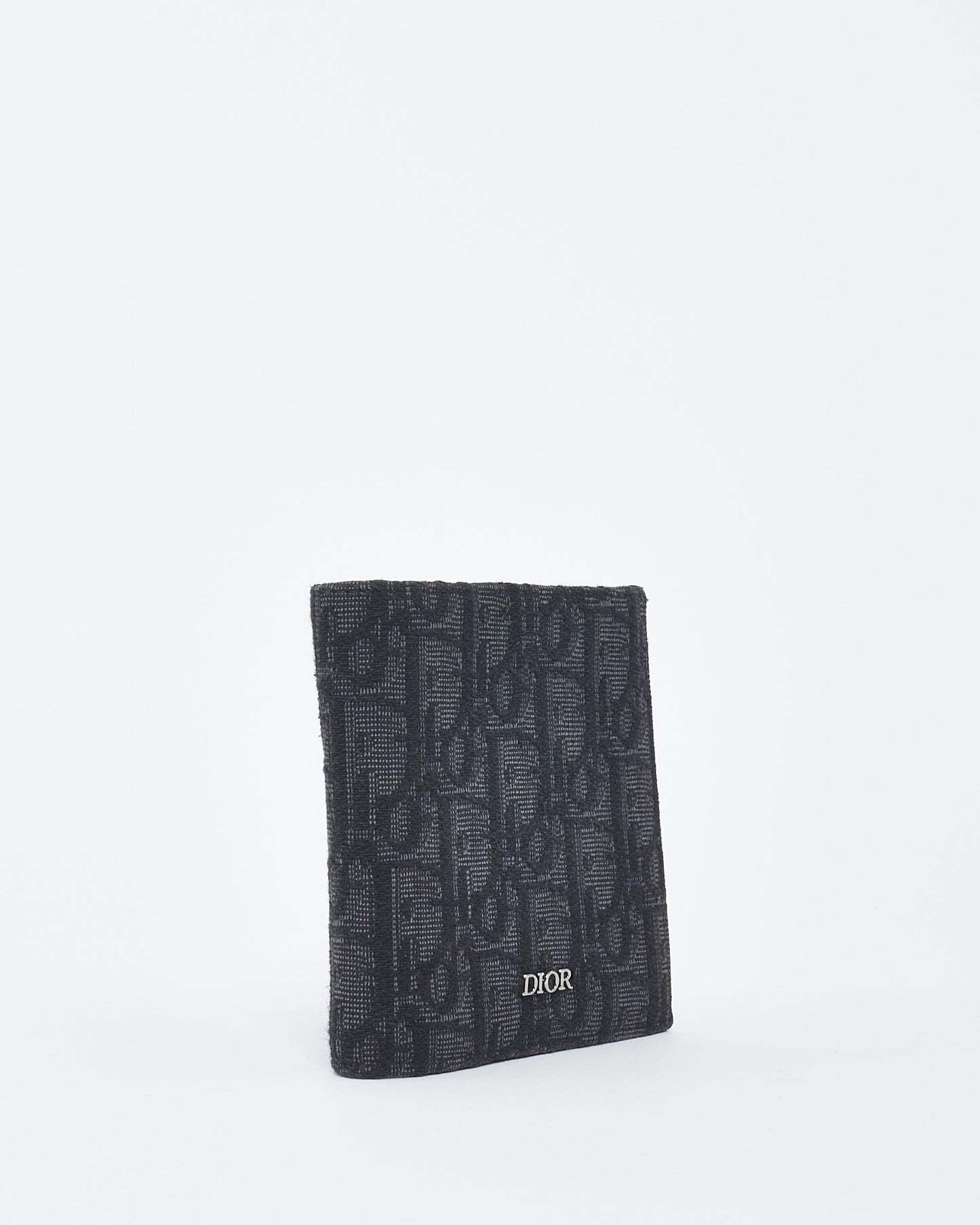 Dior Black Dior Jacquard Canvas Vertical Bi-Fold Wallet