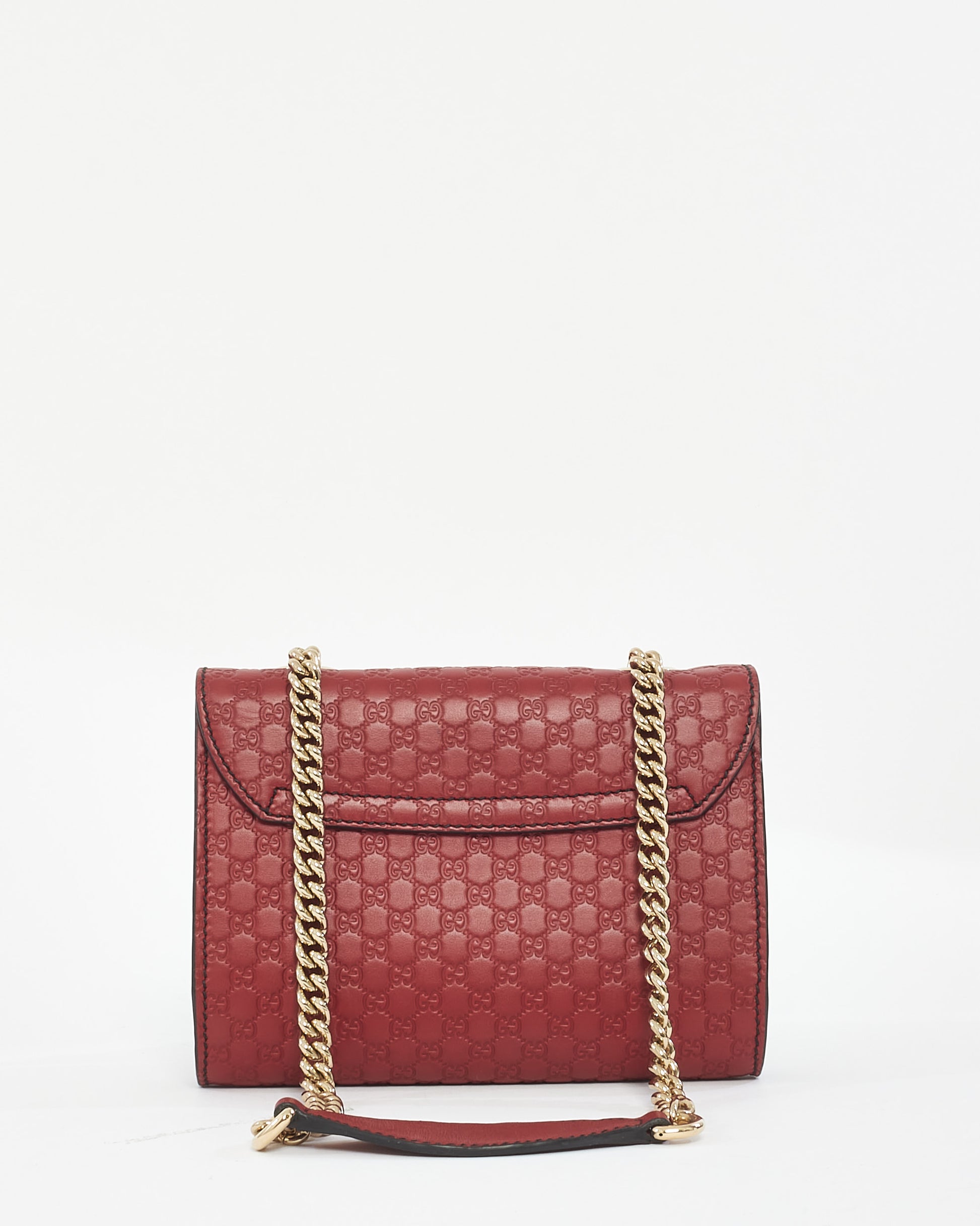 Explore a Gucci Red Leather Signature Micro Guccissima GG Mini