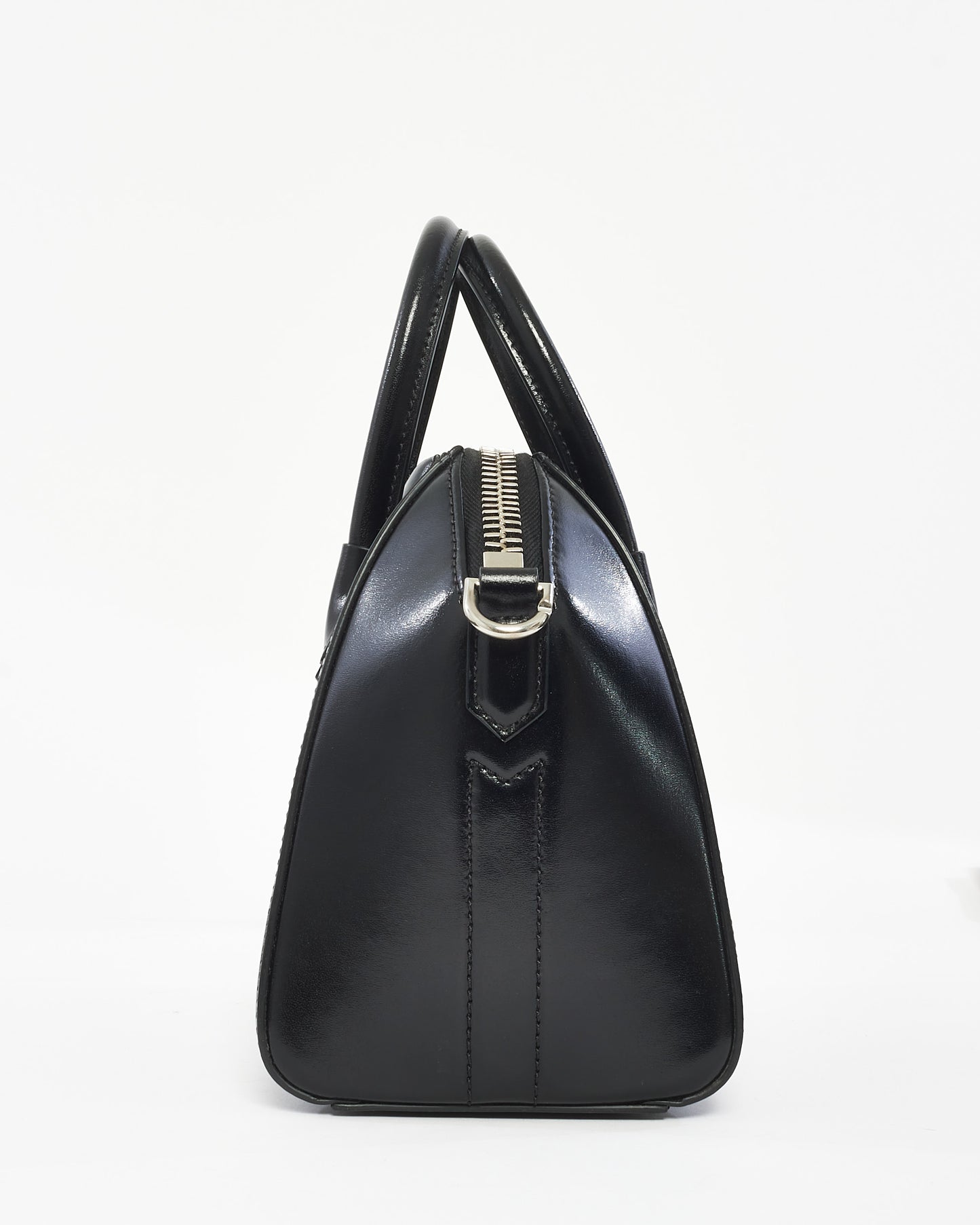Givenchy Black Glazed Leather Mini Antigona Bag