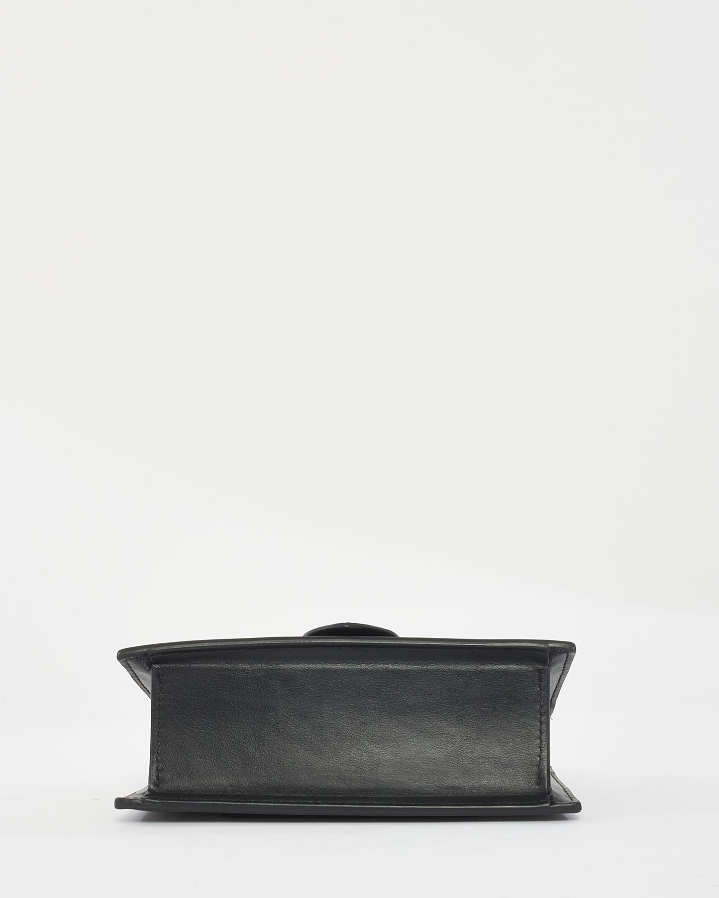 Jacquemus Black Leather Le Bambino Mini Clutch Bag