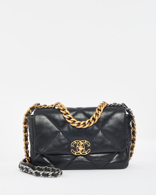 Chanel Black Quilted Leather Medium 19 Shoulder Bag