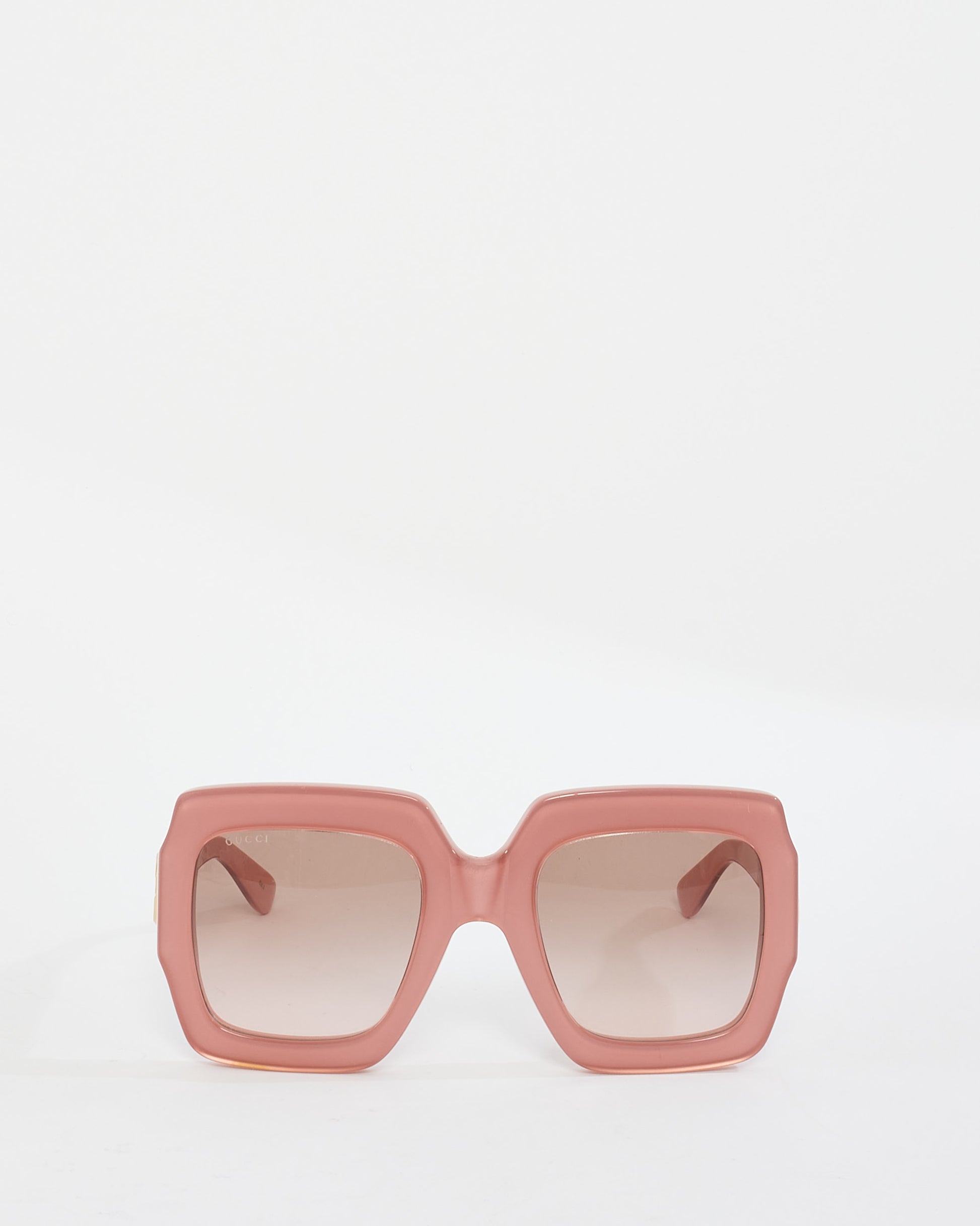 Explore a Gucci Pink Acetate Square Frame Sunglasses GG0178S