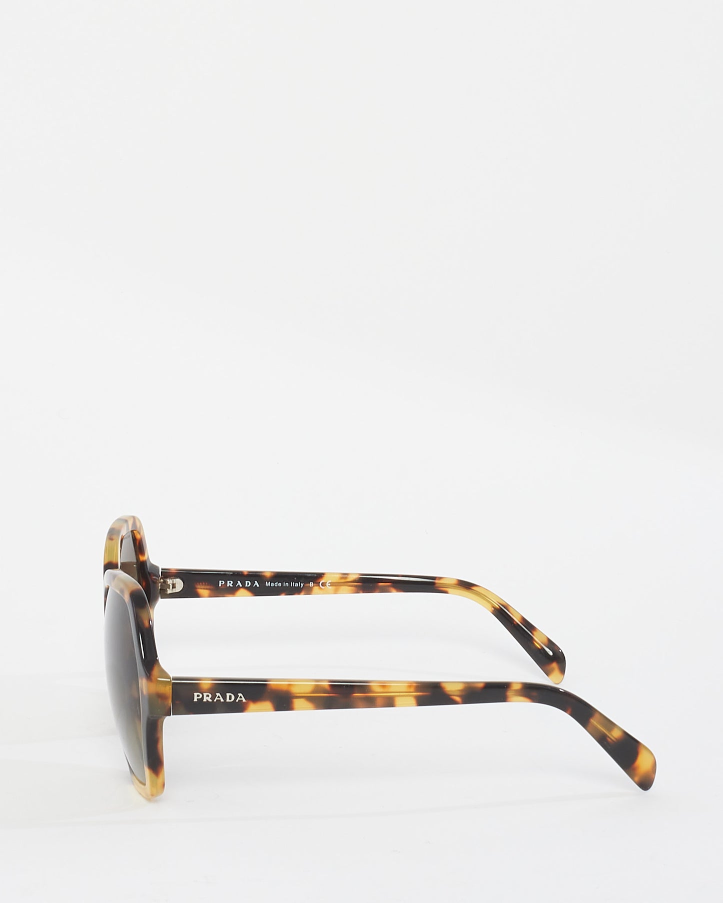 Prada Brown Tortoise Acetate  Hexagon Frame Sunglasses - SPR06S