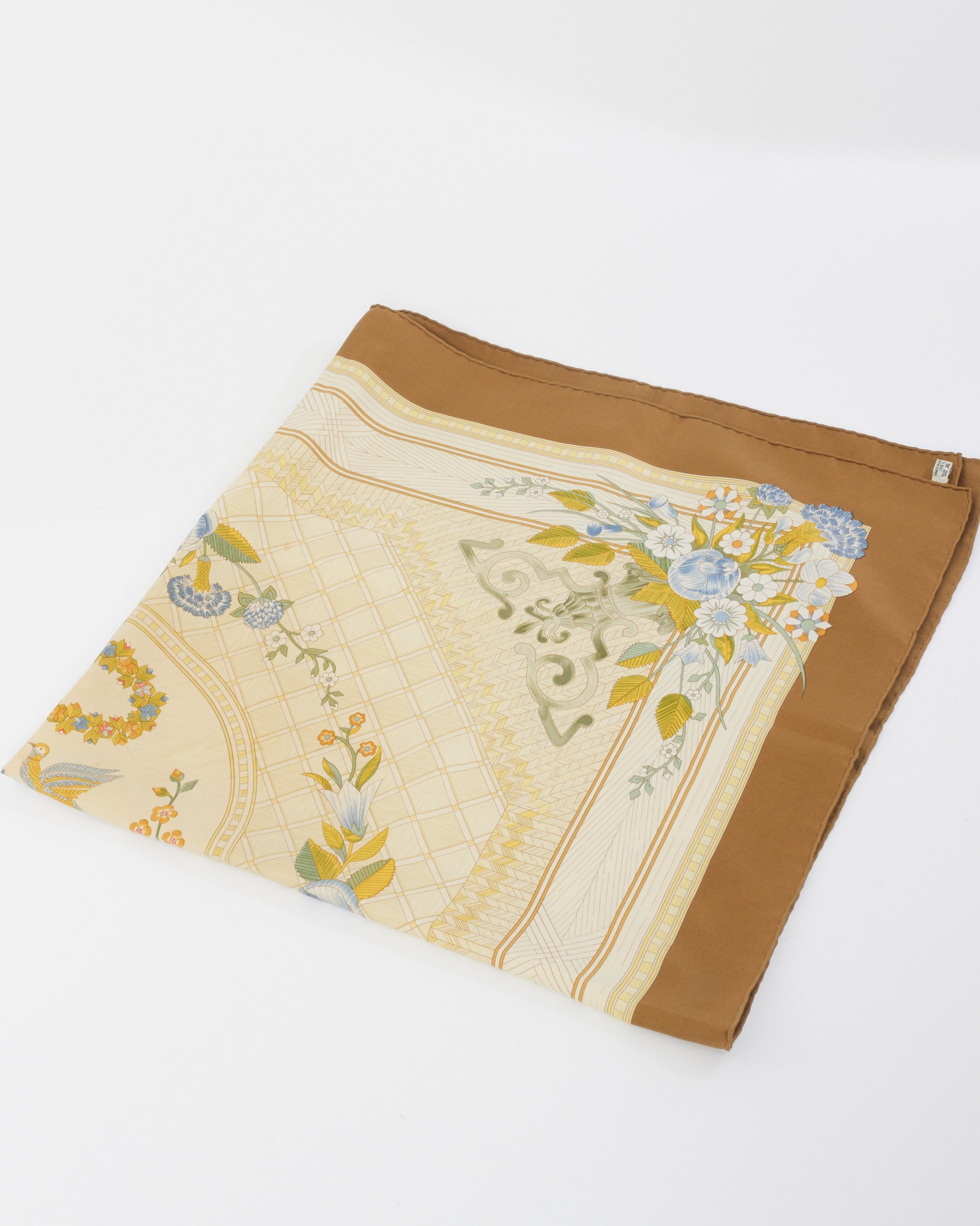 Buy Hermès Brown Yellow Multi Silk 