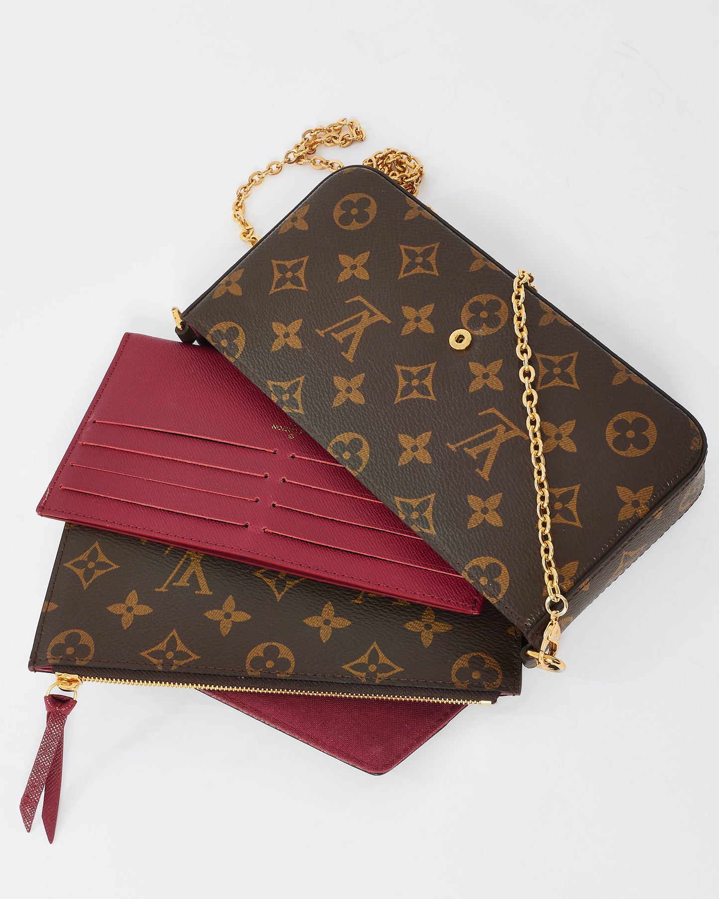 Louis Vuitton Monogram Canvas Félicie Pochette Sac avec chaîne