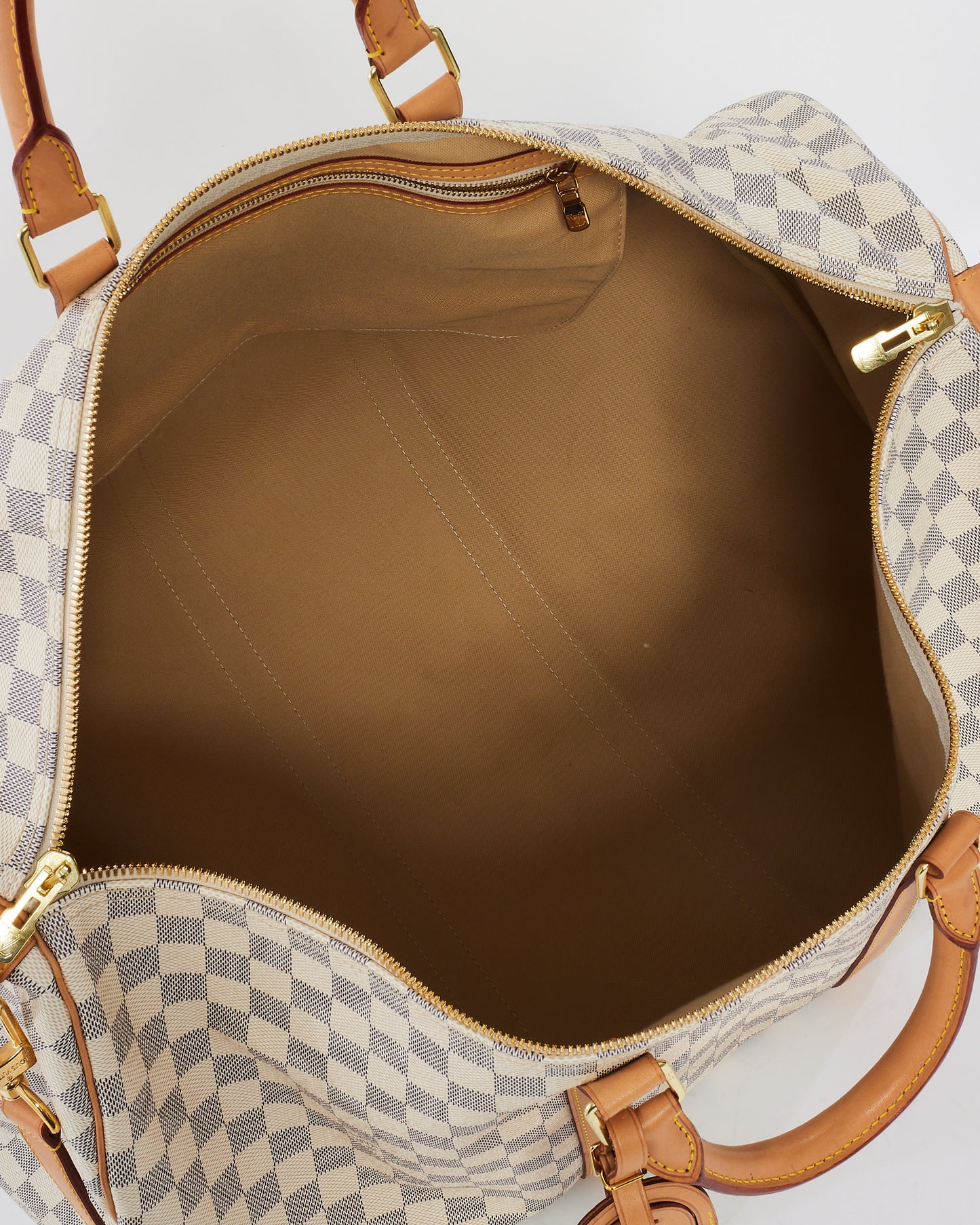 Louis Vuitton Damier Azur Keepall 55 Bandouliere Duffle Bag