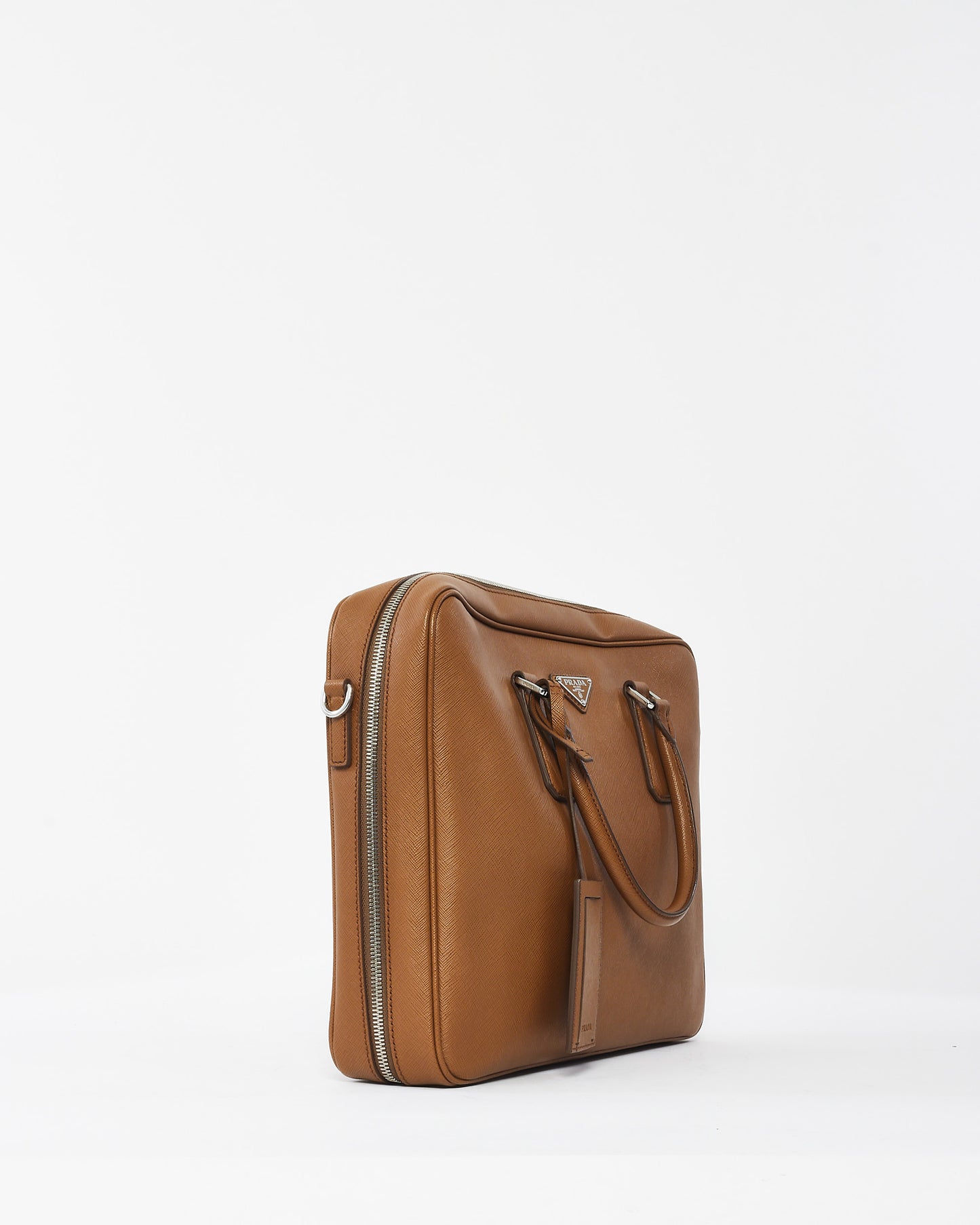 Prada Tan Saffiano Leather Work Bag