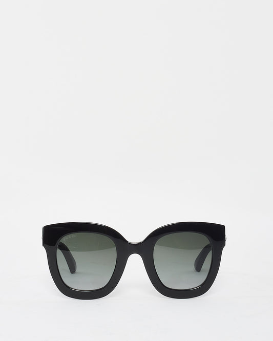 Gucci Black Acetate Oversized Crytal Star Sunglasses GG0208S
