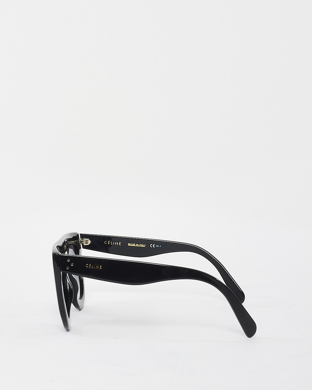 Celine Black Acetate Flat Top Sunglasses CL41398