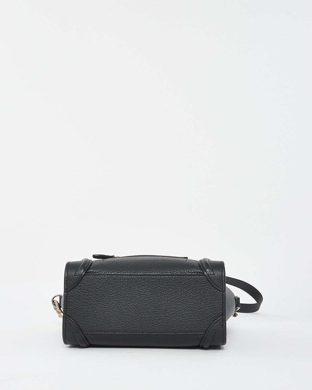 Celine Black Grained Leather Nano Luggage Bag