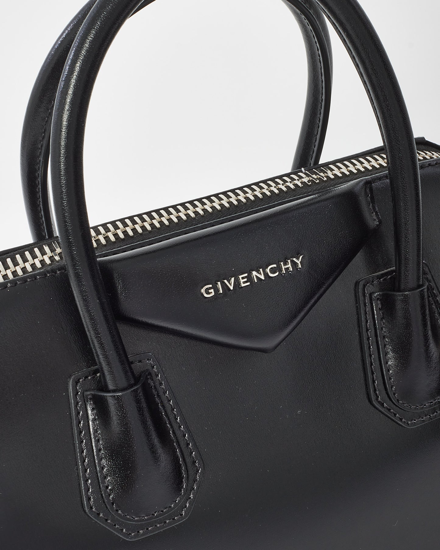 Givenchy Black Smooth Box Leather Antigona Small Tote Bag