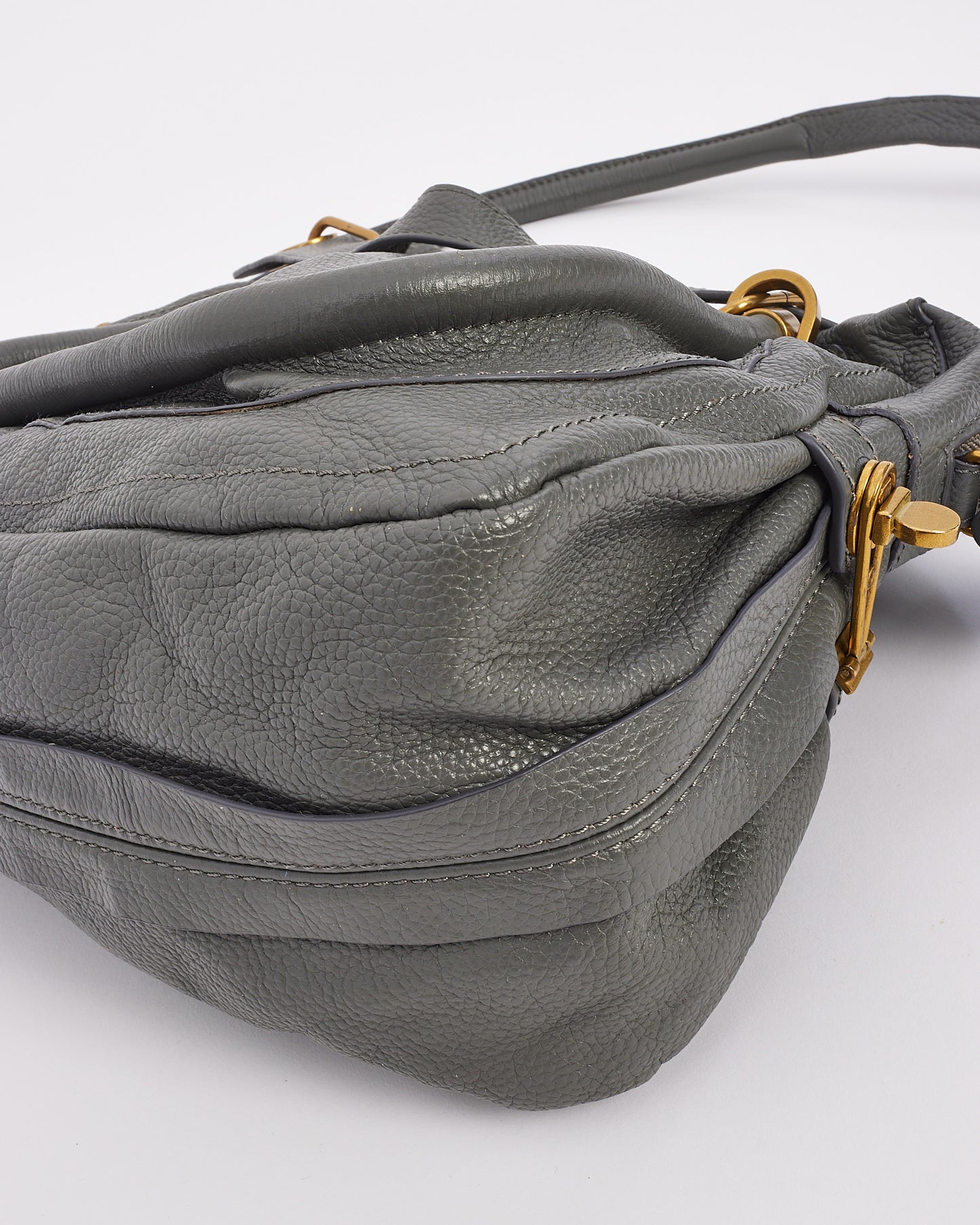 Chloé Dark Grey Leather Paraty Bag