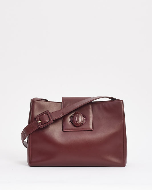 Explore a Cartier Burgundy Leather Must De Cartier Crossbody Bag