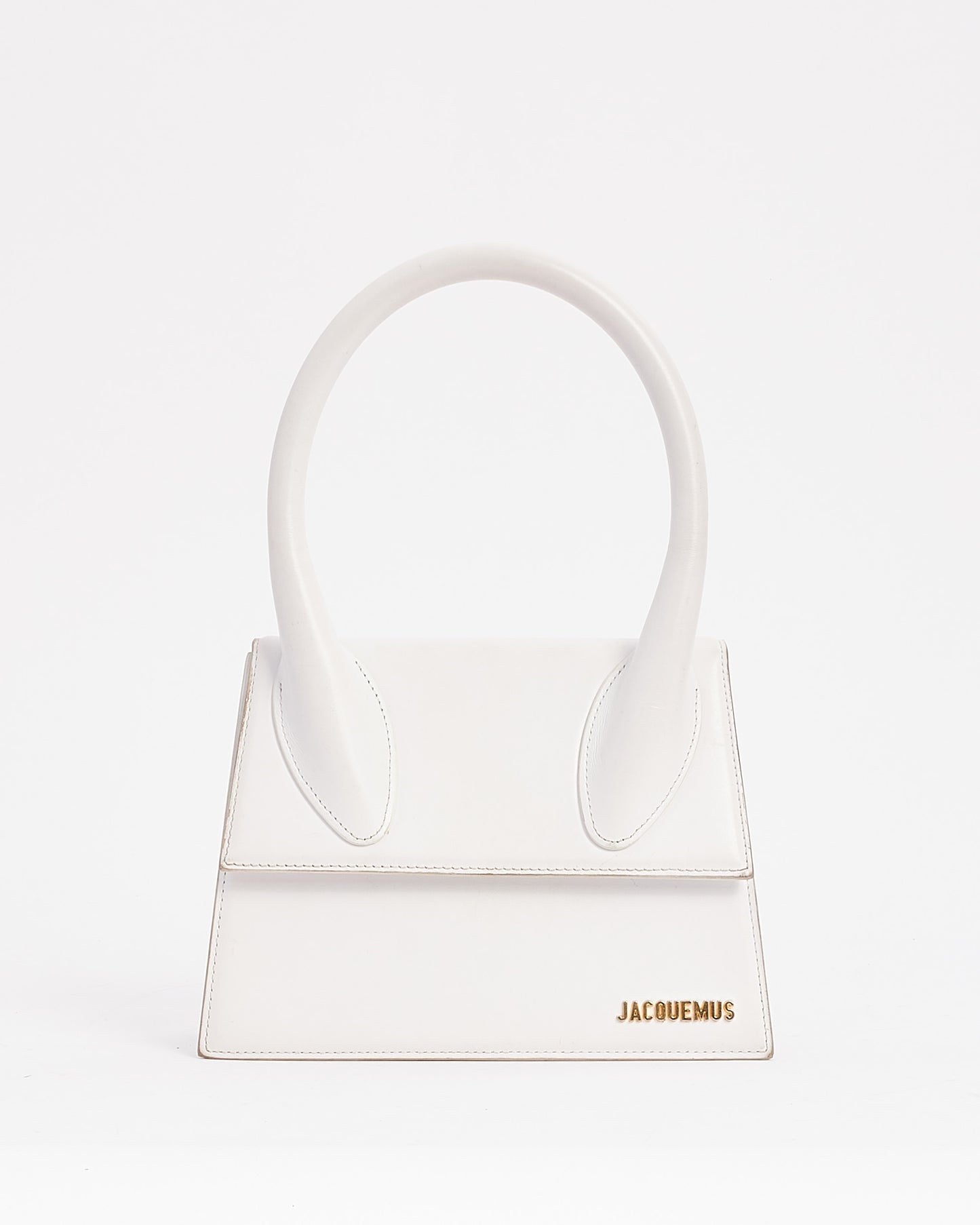 Jacquemus White Leather Le Papier Le Grand Chiquito Bag