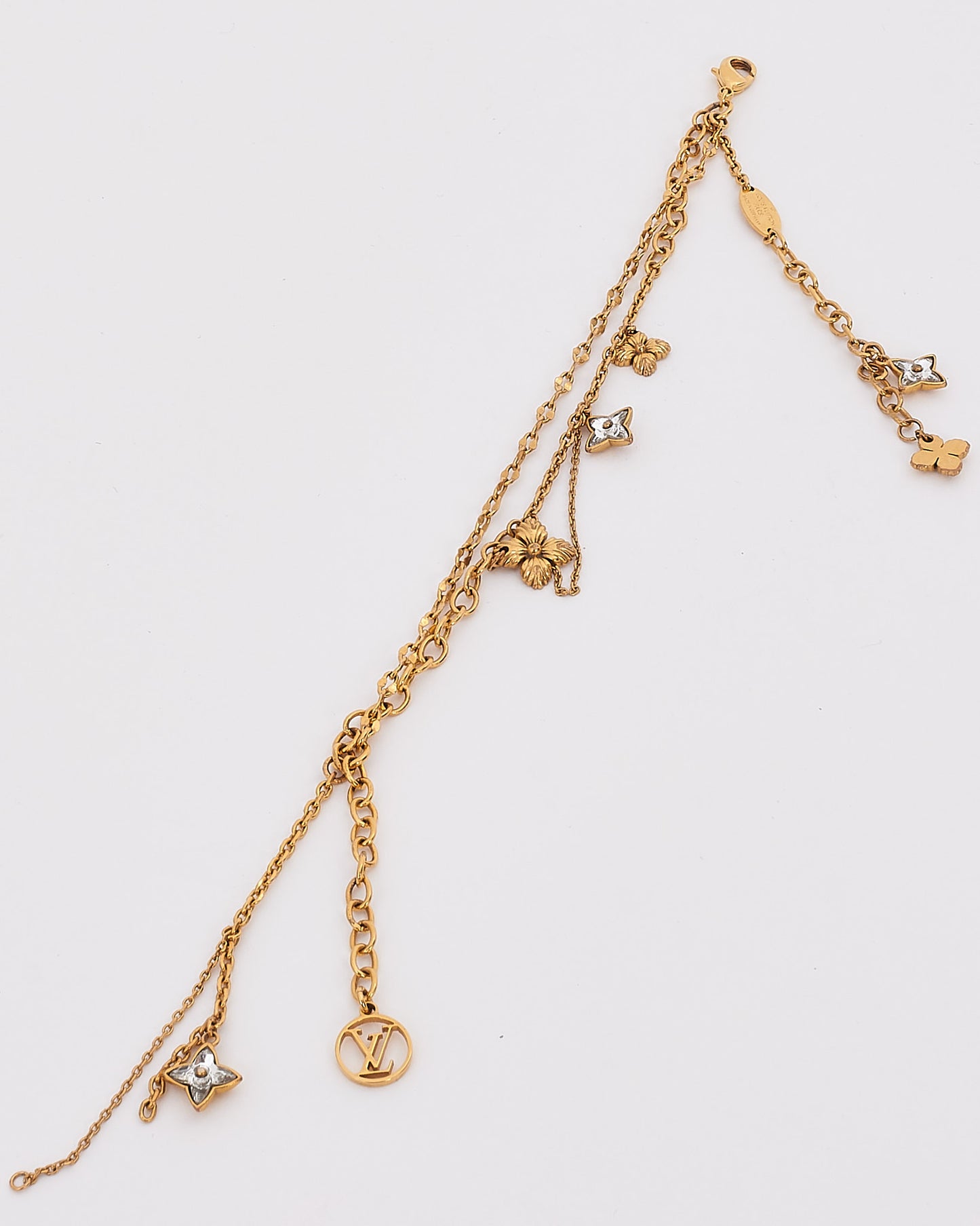 Bracelet fleur fleurie en métal doré Louis Vuitton