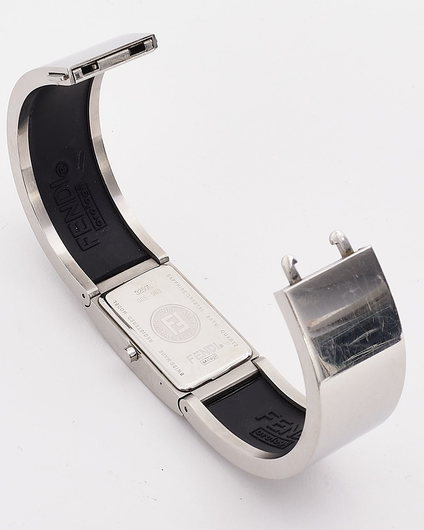 Fendi Silver Sapphire Crystal Quartz 28mm Watch