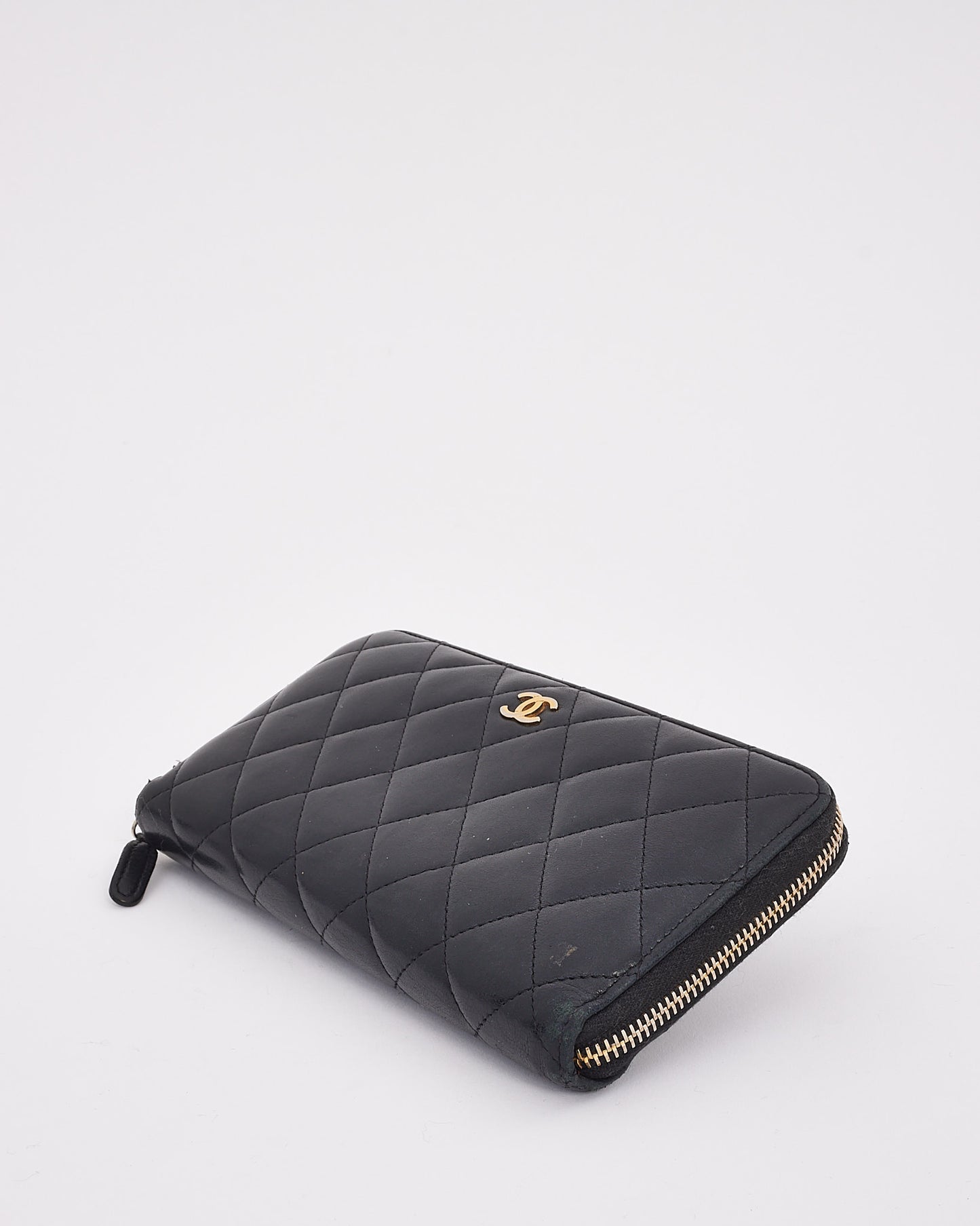 Chanel Black Quilted Leather Long Classic Wallet