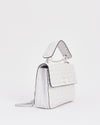 Valentino White Nappa Leather Medium Rockstud Spike Bag