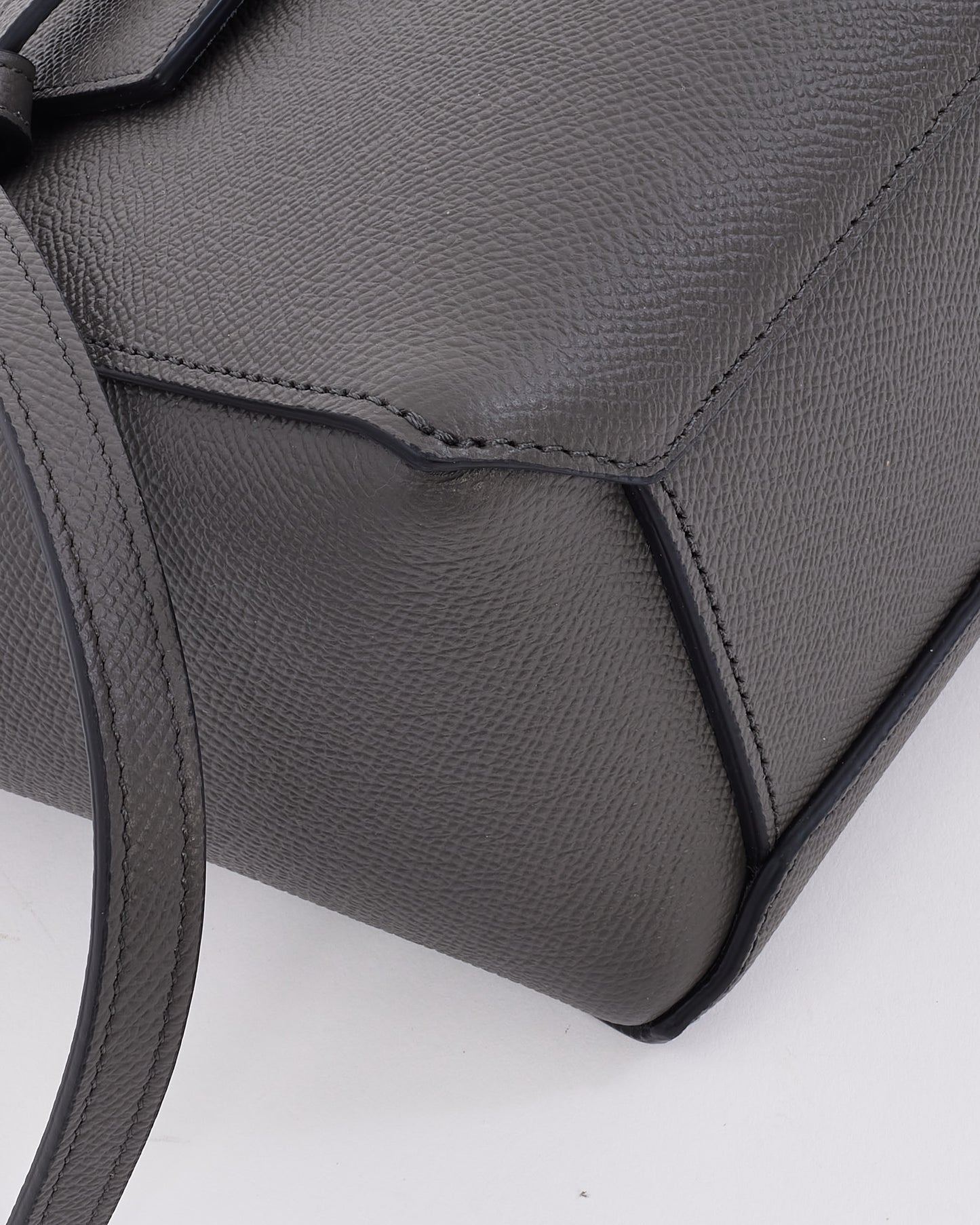 Celine Grey Grained Leather Nano Belt Bag