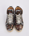 Christian Louboutin Multi Silver Sequence Orlato Paillettes High Top Sneakers - 39