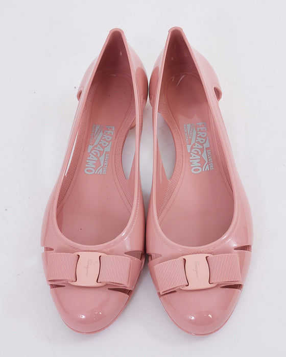 Salvatore Ferragamo Pink Jelly Vatra Shoes - 10