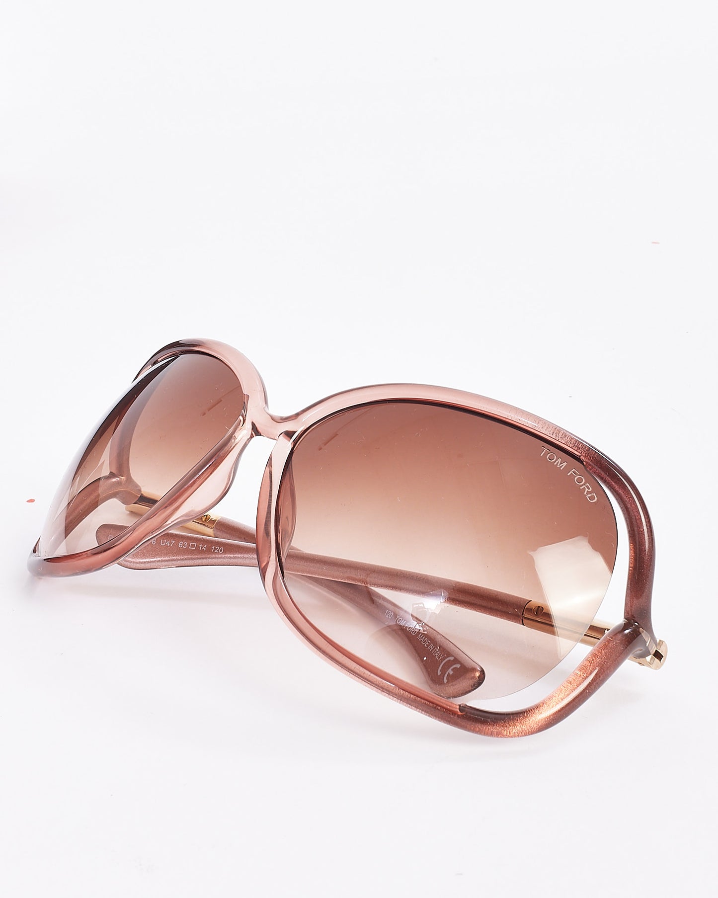 Tom Ford Pink Oversized Raquel TF76 Gradient Sunglasses